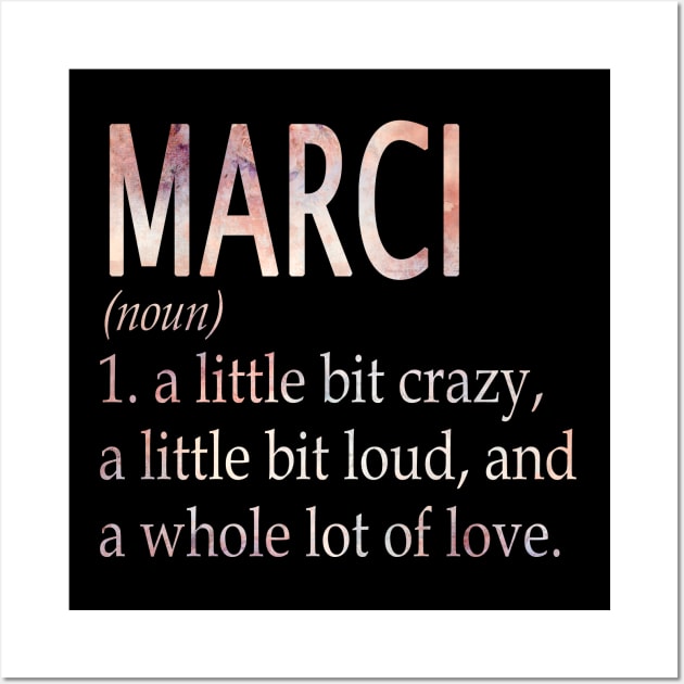 Marci Girl Name Definition Wall Art by ThanhNga